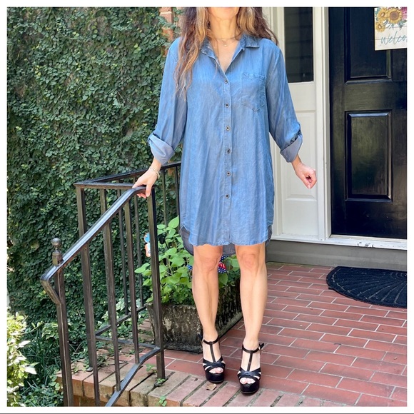 MADE IN ITALY JEAN SHIRT DRESS - Picture 3 of 8
